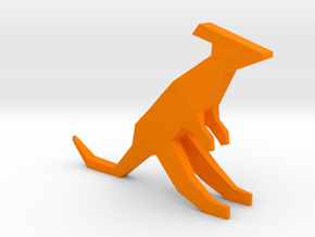 Low-poly Kangaroo in Orange Processed Versatile Plastic