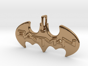 Bat Man Pendant in Polished Brass (Interlocking Parts)