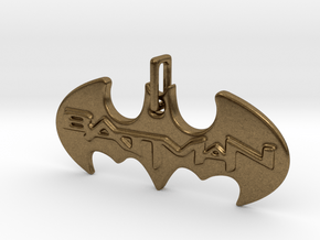 Bat Man Pendant in Natural Bronze (Interlocking Parts)