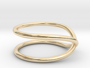 rollercoaster - external ring in 14k Gold Plated Brass: 5 / 49