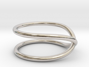 rollercoaster - external ring in Rhodium Plated Brass: 5 / 49
