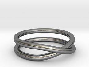rollercoaster - internal ring in Polished Silver: 6.25 / 52.125