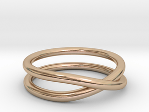 rollercoaster - internal ring in 14k Rose Gold Plated Brass: 6.25 / 52.125