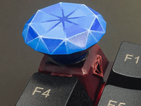 Diamond Keycap in Smoothest Fine Detail Plastic