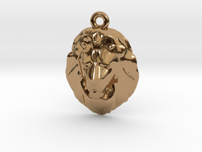Lion's Head Pendant in Polished Brass