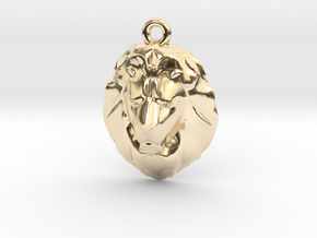 Lion's Head Pendant in 14K Yellow Gold