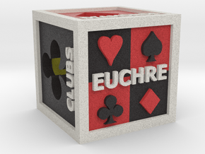 Euchre Dice (Hollow) in Full Color Sandstone