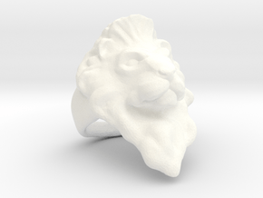 Lion Ring 22.27mm (size 13) in White Processed Versatile Plastic