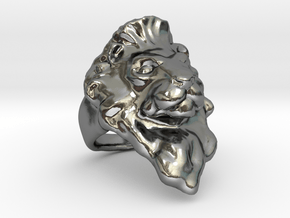 Lion Ring 22.27mm (size 13) in Polished Silver