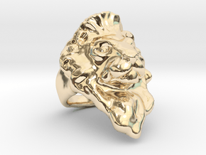Lion Ring 22.27mm (size 13) in 14K Yellow Gold