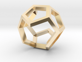 dodecahedron ring  geommatrix  in 14K Yellow Gold
