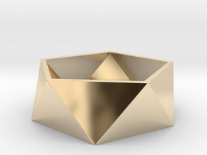 Geometric Ring in 14k Gold Plated Brass