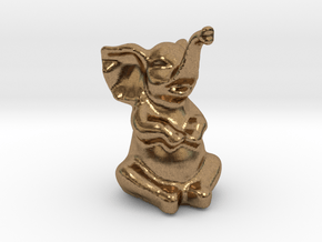Happy Elephant in Natural Brass