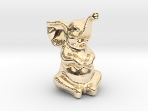 Happy Elephant in 14k Gold Plated Brass