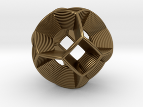 0412 Spherical Truncated Octahedron (d=6cm) #004 in Polished Bronze