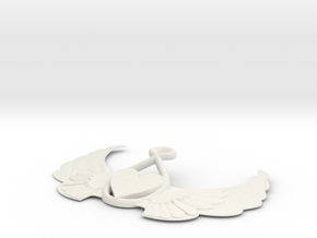 Heart-on-wings-1 in White Natural Versatile Plastic