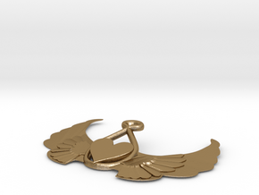 Heart-on-wings-1 in Polished Gold Steel