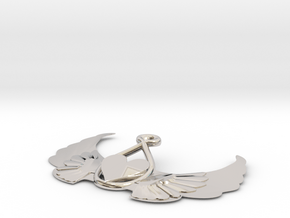 Heart-on-wings-1 in Rhodium Plated Brass