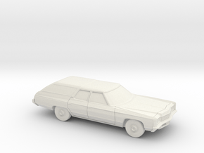 1/64 1971 Chevrolet Impala Kingswood Station Wagon in White Natural Versatile Plastic