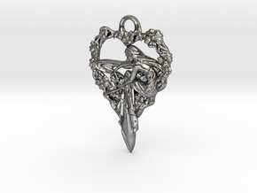 Maiden-of-the-heart-pendant-valentines-comp-entry- in Fine Detail Polished Silver