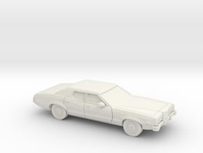 1/64 1972 Mercury Montego Sedan in White Natural Versatile Plastic