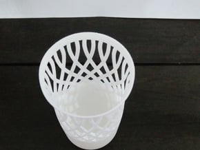 Modular Vase Design (D1 - 7cm) in White Natural Versatile Plastic