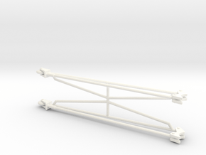 Wheelie Bars 1/8 in White Processed Versatile Plastic