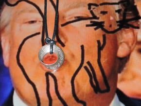 Trump = Fart = Mobius  in Polished Bronzed Silver Steel