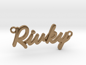 Name Pendant - "Rivky" in Natural Brass