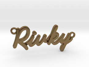Name Pendant - "Rivky" in Natural Bronze