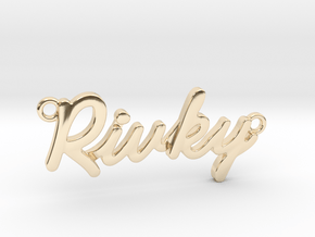 Name Pendant - "Rivky" in 14K Yellow Gold
