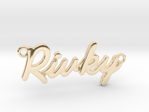 Name Pendant - "Rivky" in 14k Gold Plated Brass