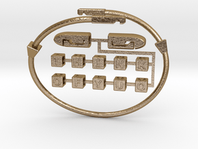Bracelet "Think Of You" rotate the letters. in Polished Gold Steel