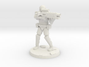 36mm Heavy Armor Trooper 4 in White Natural Versatile Plastic