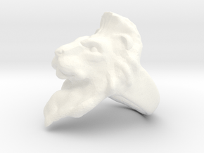 Lion Ring 21.32mm (size 12) in White Processed Versatile Plastic