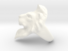 Lion Ring 20.68mm (size 11) in White Processed Versatile Plastic
