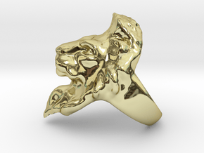 Lion Ring 20.68mm (size 11) in 18k Gold Plated Brass