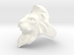 Lion Ring 19.82mm (size 10) in White Processed Versatile Plastic