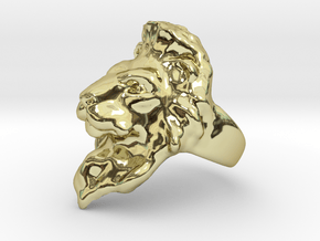 Lion Ring 19.82mm (size 10) in 18k Gold Plated Brass