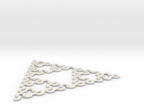Sierpinski Arrowhead in White Natural Versatile Plastic