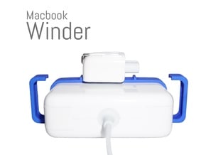 Macbook Winder 85 (Cord Wrap for 85W Adapters) in Blue Processed Versatile Plastic