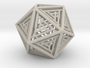 Icosahedron Lattice in Natural Sandstone