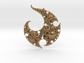 Yin Yang Infinity-Spiral Pendant in Natural Brass