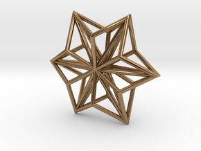 Origami STAR Structure, Pendant.  in Natural Brass