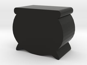 Game Piece, Cauldron in Black Natural Versatile Plastic