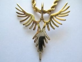 Phoenix in 14k Gold Plated Brass