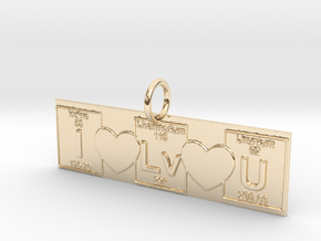 I love You! Geek Love in 14k Gold Plated Brass