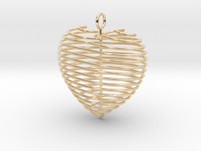 Coiled Heart with Bail in 14K Yellow Gold: Small
