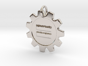 Steampunk Equality pendant in Rhodium Plated Brass