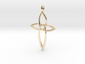 Twisted Cross in 14K Yellow Gold